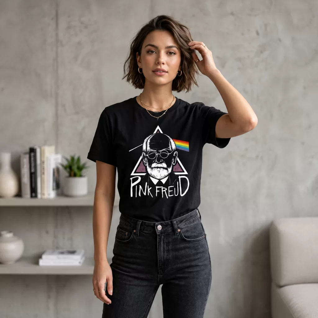 Camiseta Pink Floid Freud Pensador Pisicologia - Rock