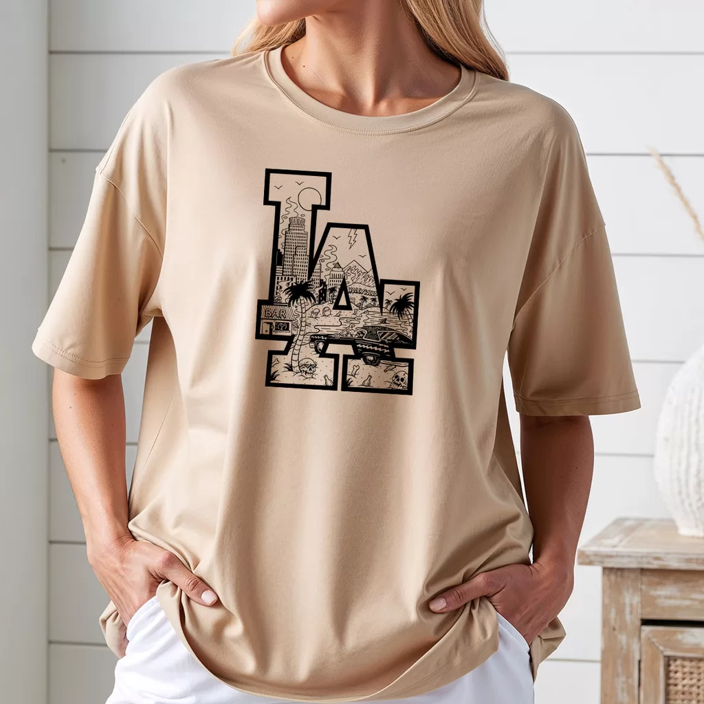 Camiseta CALIFORNIA LA Los Angeles Americana 100% Algodão