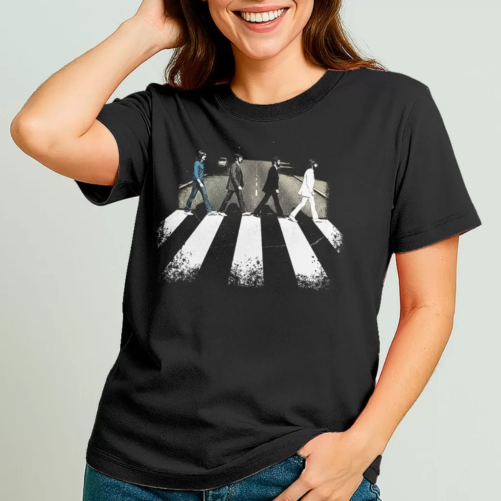 Camiseta The Beatles – Abbey Road - Musica Banda Rock Roll - 100 % Algodão