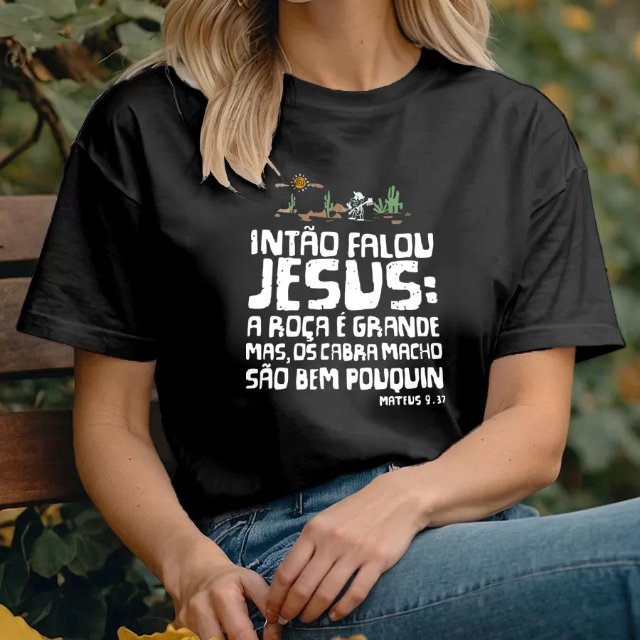 Camiseta JESUS MINEIRO - Camisa Evangélica Cristã - A Seara é Grande - Humor Cristão - 100% Algodão