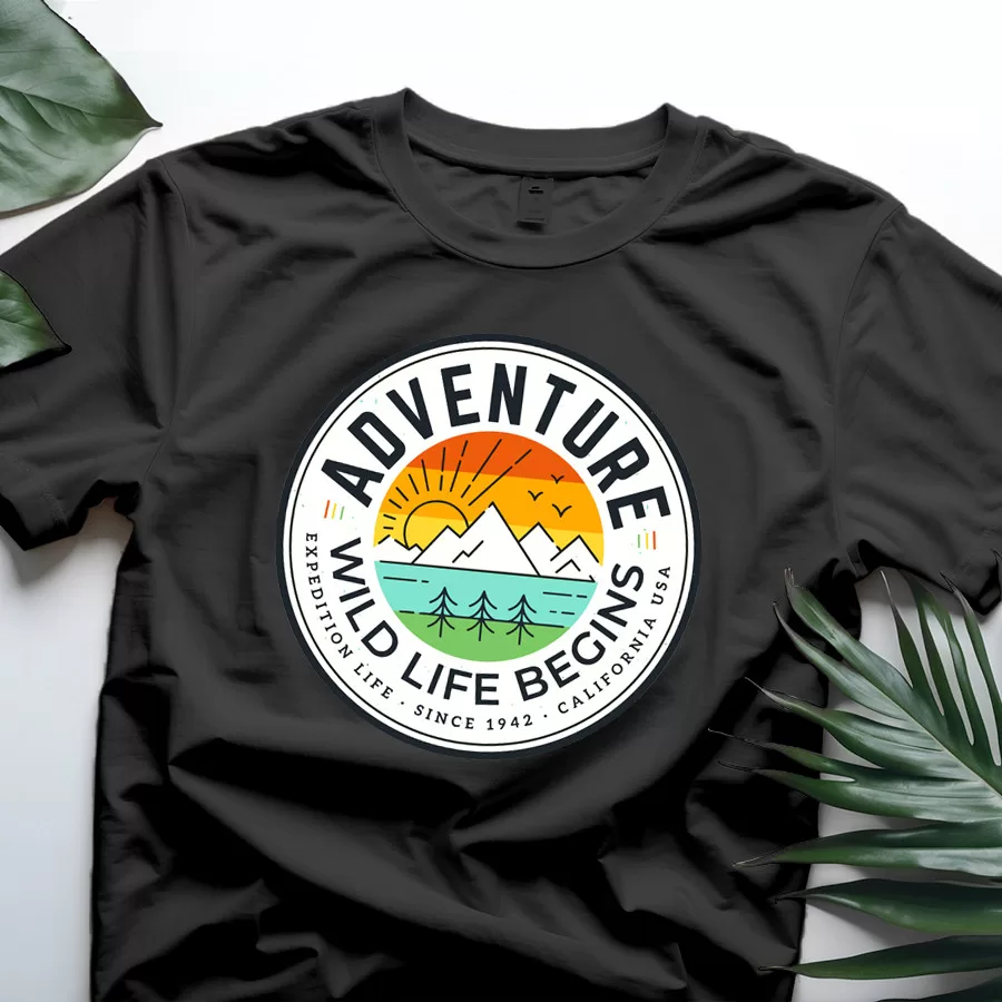 Camiseta Adventure - Montanha - Paisagem - Natureza - Unisex - 100% algodão