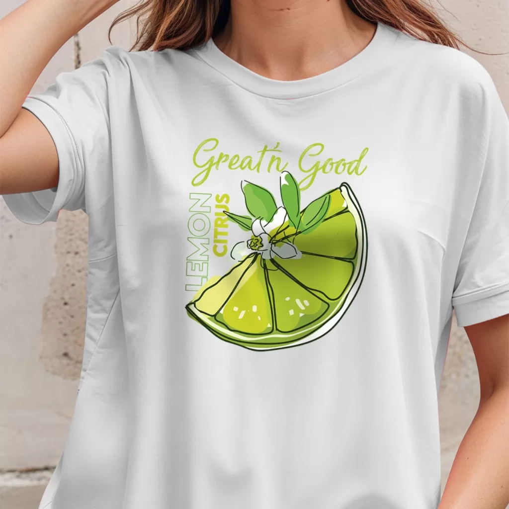 Camiseta Lemon Citrus Greation Good Limão Frutas Tendencia 100 % Algodão
