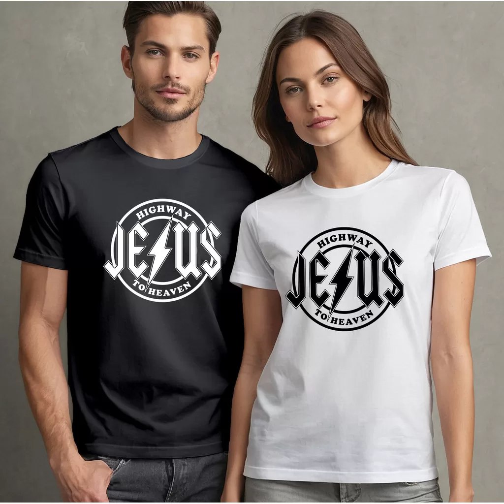 Camiseta Jesus Rock - Highway to Heaven - 100% Algodão