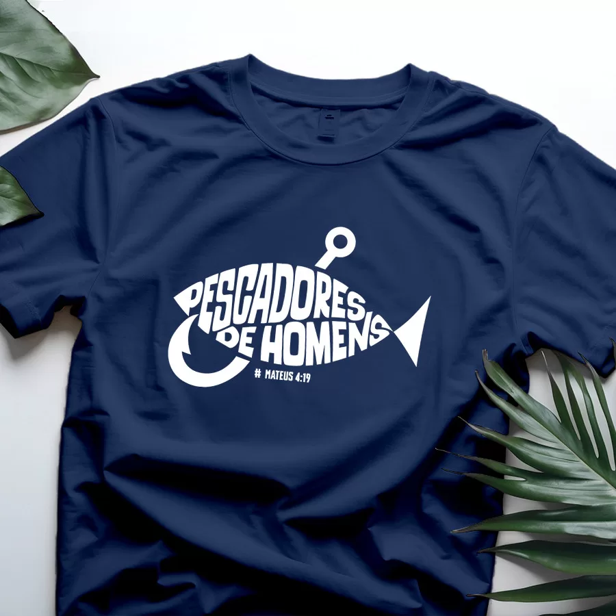 Camiseta Congresso Missões -  Pescadores de Homens - Ide, Evangelismo - 100% Algodão
