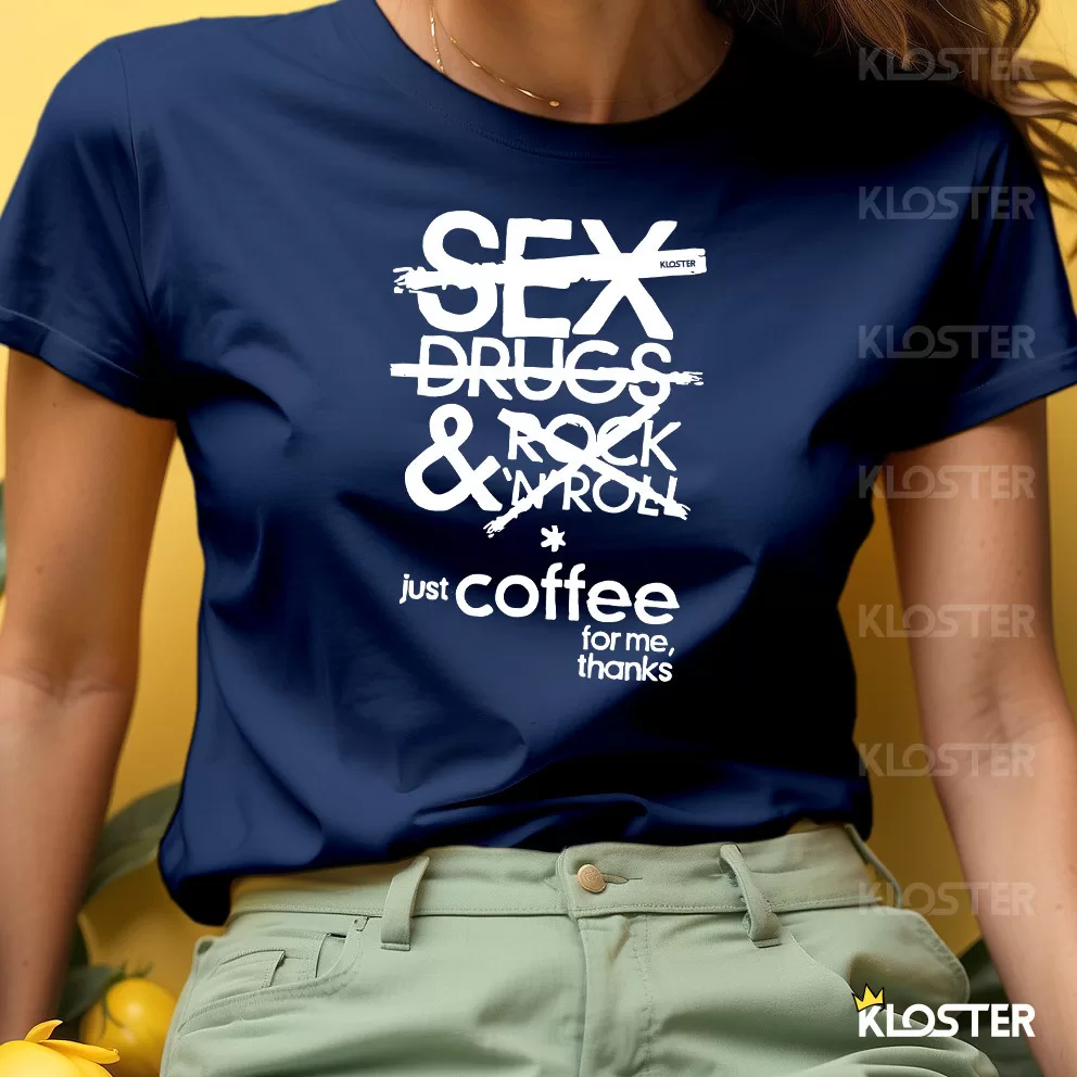 Camiseta Just Coffee - Rokn Roll - Café -  100% Algodão Premium