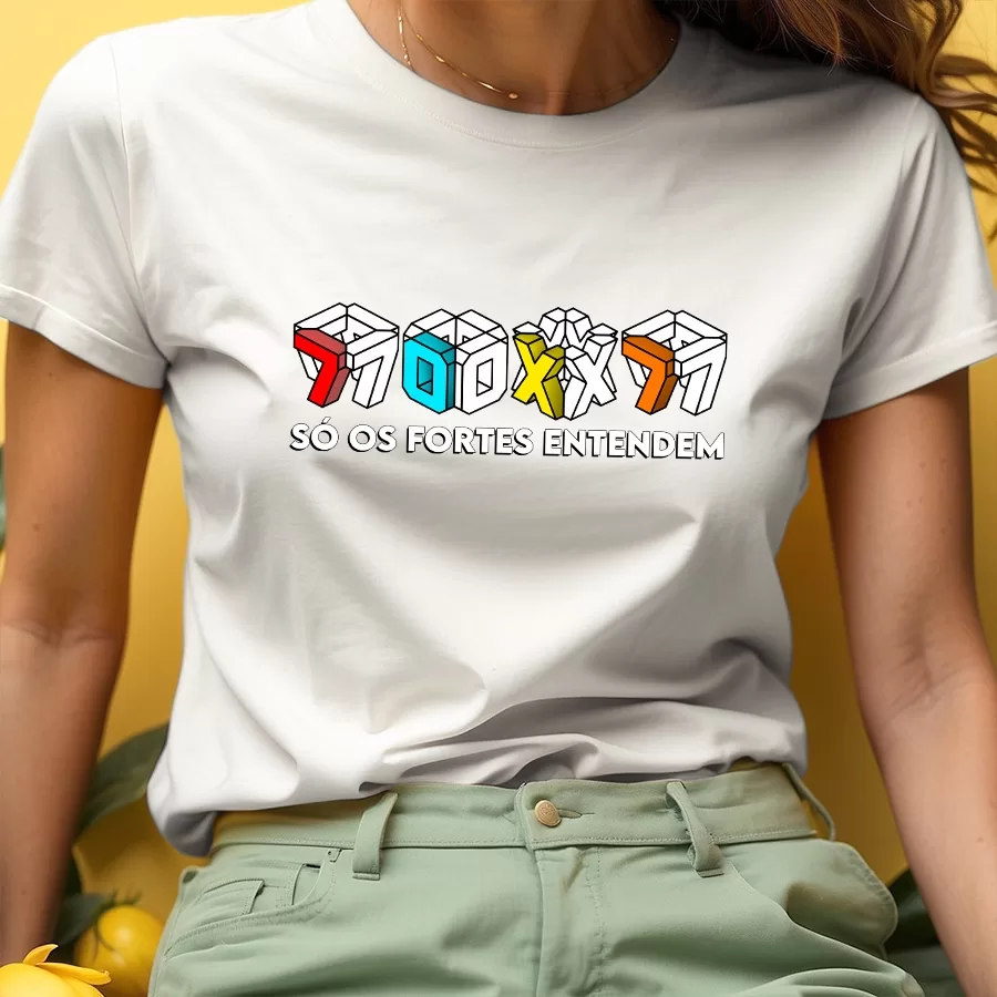 Camiseta Evangélica 70x7 SÓ OS FORTES ENTENDEM Perdão - Tshirt Unisex 100% Algodão