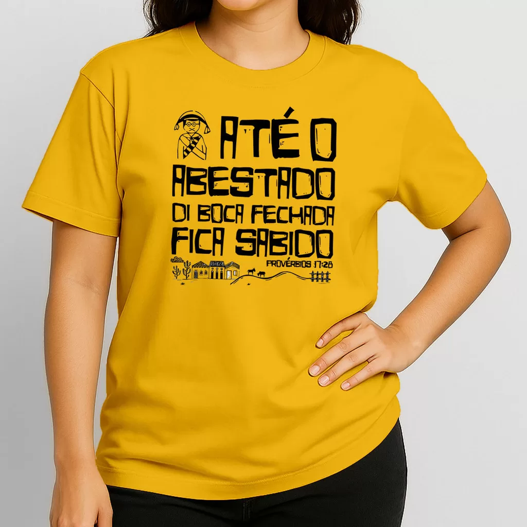 Camiseta Algodão - Cristã Evangélica - Até o Abestado - Versiculo Biblico - Unisex