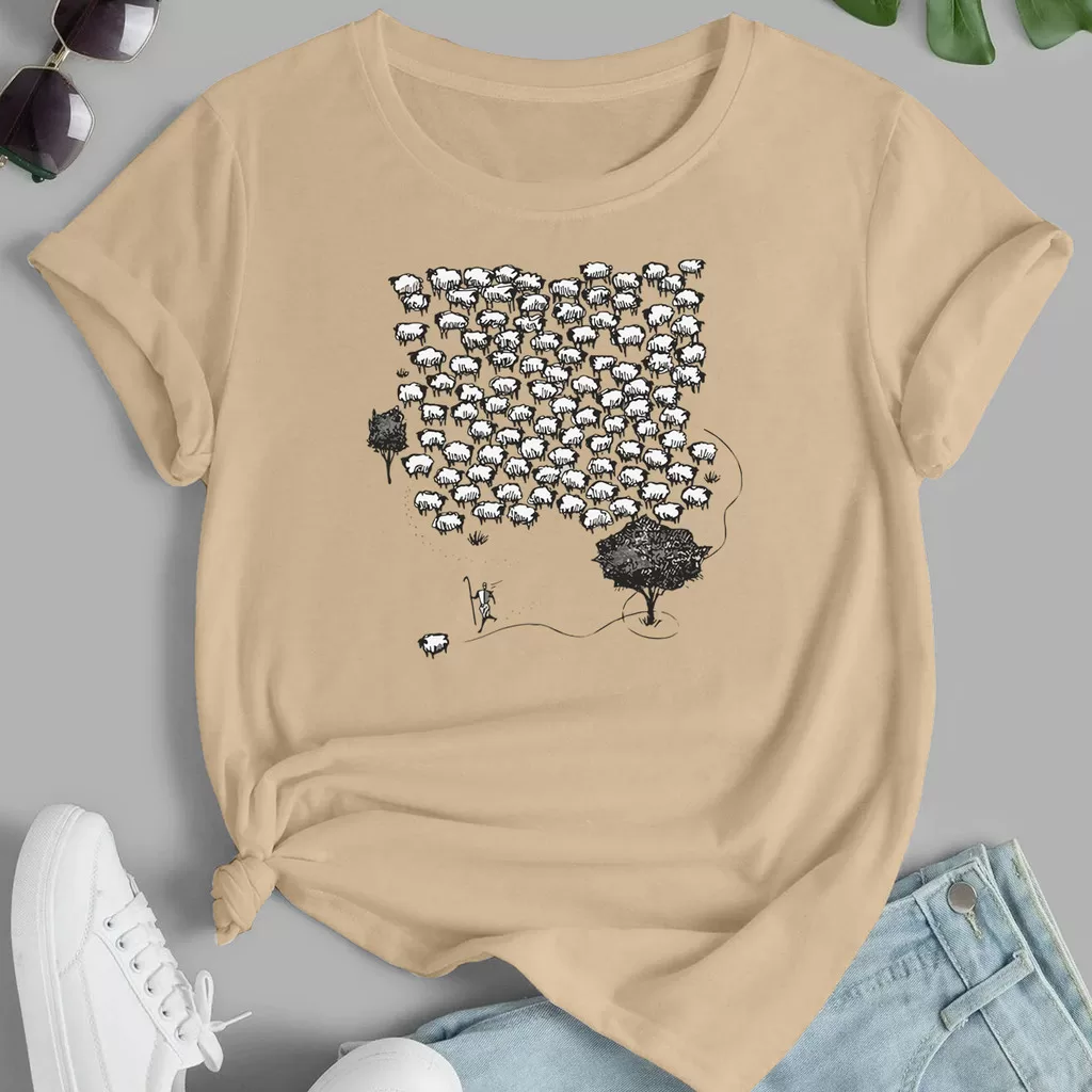 Camiseta Moda Evangélica - 100 Ovelhas - Jesus O Bom Pastor - 100% Algodão