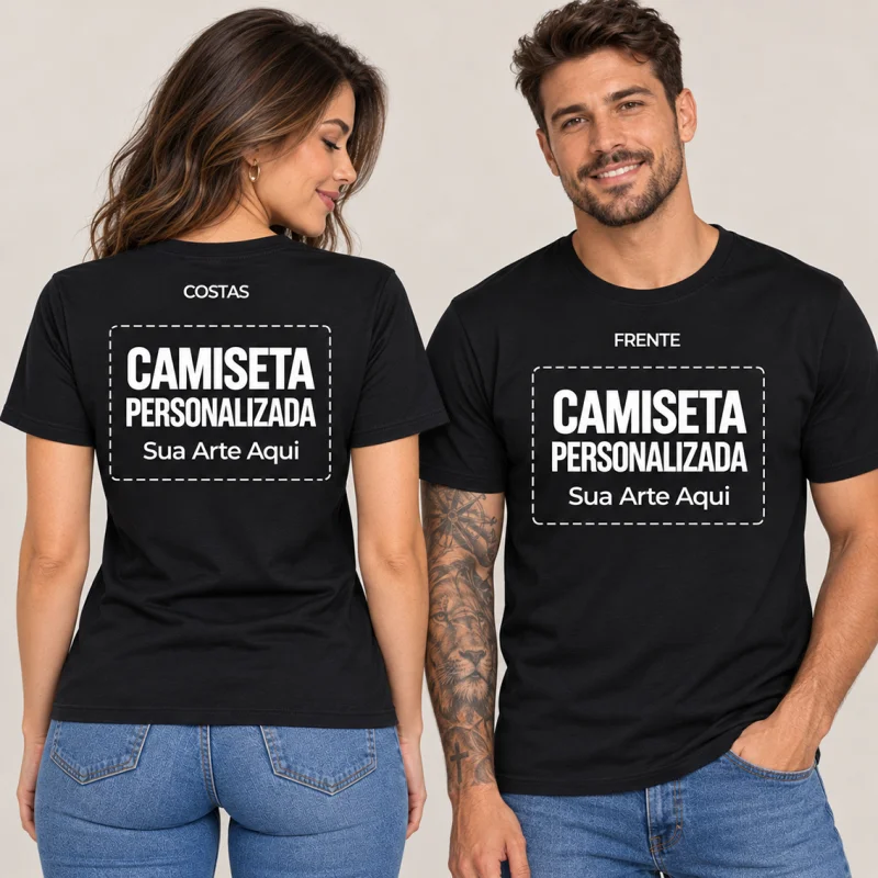 Camiseta Personalizada Frente e Costas